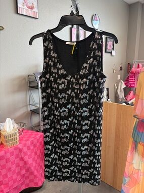 Promod Black Sequin Midi Dress